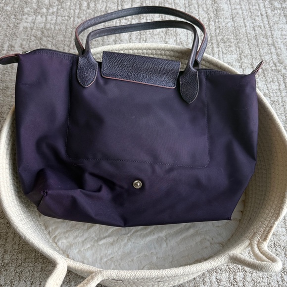Longchamp Small Purple Tote with Zip Top - Picture 5 of 15